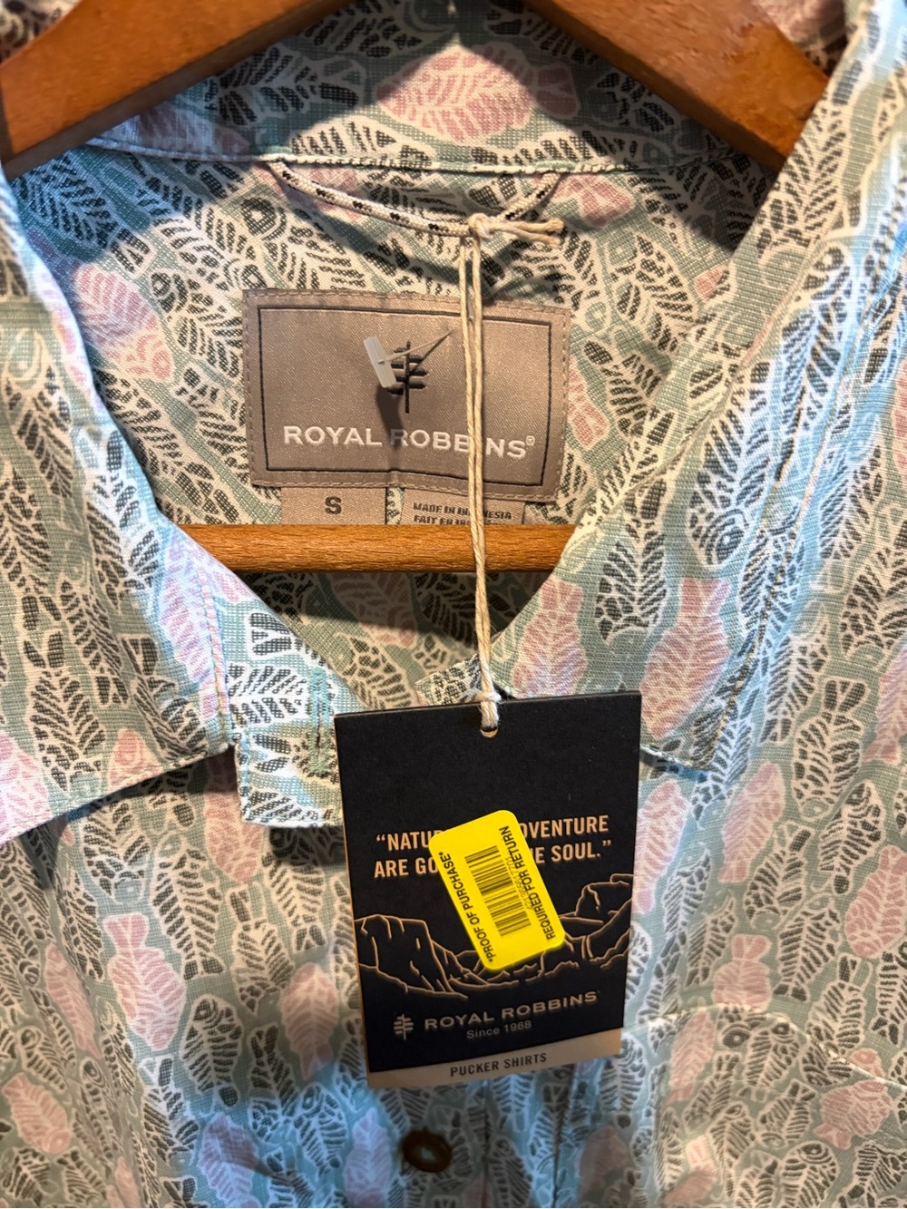 Royal Robbins Women’s Camino Pucker Short Sleeve Shirt Size Small NWT Sage Fish - Picture 3 of 10